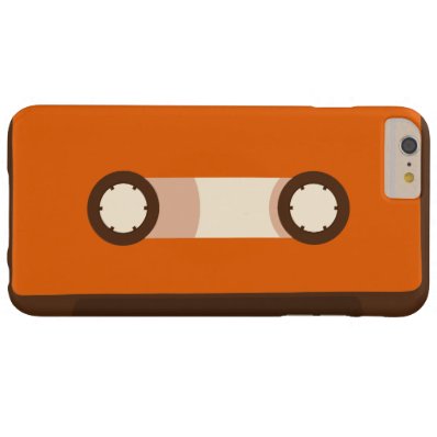 Orange and Brown Retro Cassette Tape Barely There iPhone 6 Plus Case