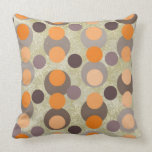 Orange and Brown Retro Pillow pillows