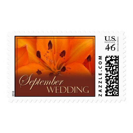 Orange and brown tiger lily for September Postage