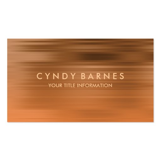 Orange and Copper Stripe Business Card (front side)