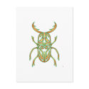 Orange and Green Beetle postcards