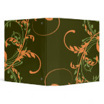 Orange and Green Double Floral Vinyl Binders
