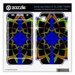Orange and Green Ten Point Star Fractal Samsung Galaxy S 4G Skin
