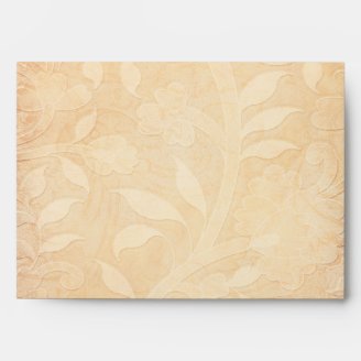 Orange and Ivory Personalized A7 Envelope