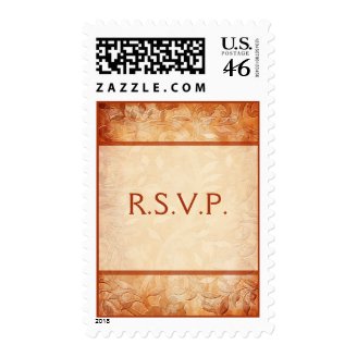 Orange and Ivory RSVP Postage