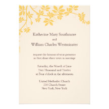 Orange And Ivory Wedding Invitations
