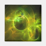 Orange and Lime Circles Fridge Magnet