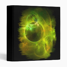 Orange and Lime Circles Vinyl Binders