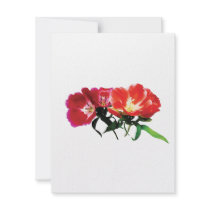 Orange and Magenta Evening Primroses Personalized Invitation