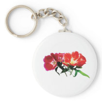 Orange and Magenta Evening Primroses Keychains