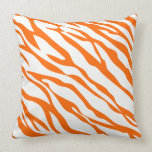 Orange and Off-White Zebra Design Pillow pillows