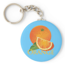Orange and Orange Slice Key Chain