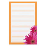 Orange and Pink Gerbera Daisy Stationery