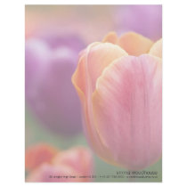 Orange and Pink Late Tulip Personalized Letterhead