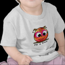 Orange and pink owl design t-shirts