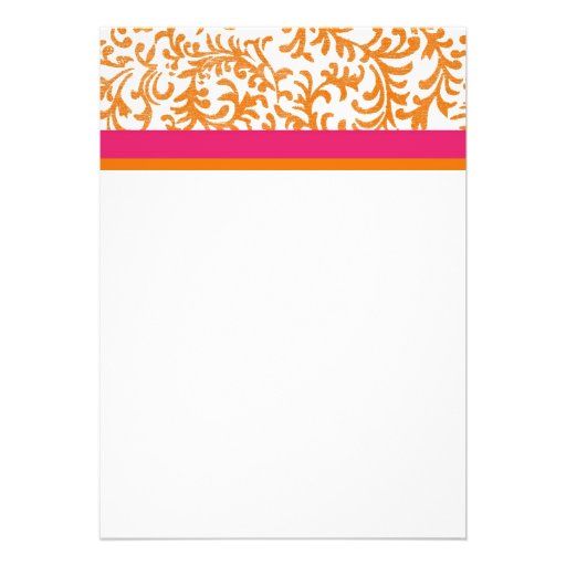 Orange and Pink Wedding Invitation