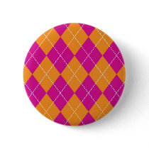 Orange and Purple Argyle Pattern Pins