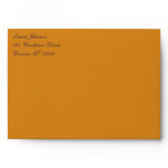 Orange and Purple Damask Envelope for 5"x7" Sizes