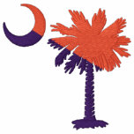 Orange and Purple Embroidered Palmetto Shirt Embroidered Shirt