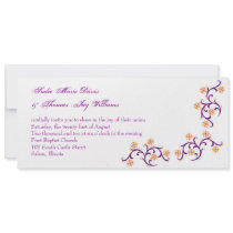 orange and purple invite