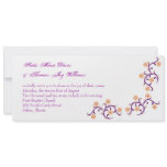 orange and purple invite