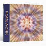 Orange And Purple Tie Dye Vinyl Binder