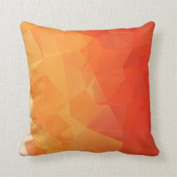 Orange and Red Facet Pattern Pillow