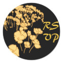 ORANGE AND RED POPPIES, RSVP stickers by partypassion ORANGE AND RED POPPIES, RSVP stickers