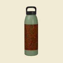 Orange and Russet Paisley water bottles