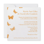 Orange and White Butterfly Wedding Invitation