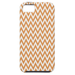 Orange and White Chevron Zig Zag Stripes Pattern iPhone 5 Covers