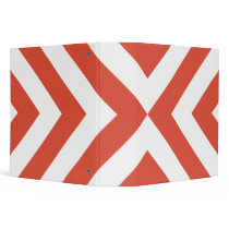 Orange and White Chevrons binders