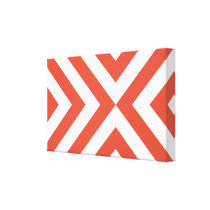Orange and White Chevrons canvas prints