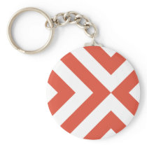 Orange and White Chevrons keychains