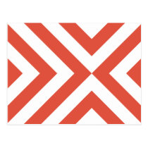 Orange and White Chevrons postcards