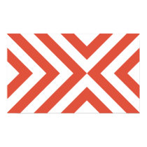 Orange and White Chevrons posters