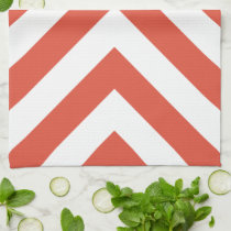 Orange and White Chevrons kitchen towels