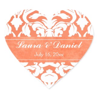 Orange and White Damask 1.5