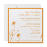 Orange and White Floral Wedding Invitation Orange and White Floral Wedding Invitation