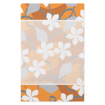 Orange and White Flowers. Floral Pattern. Full Color Flyer