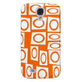 Orange and White Fun Circle Square Pattern HTC Vivid / Raider 4G Cover