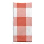 Orange and White Gingham Pattern Napkins