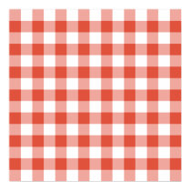 Orange and White Gingham Pattern posters