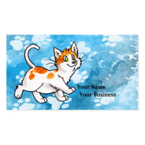 Orange and White Kitty Business Card business cards