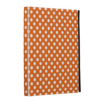 Orange And White Polka Dot Caseable iPad Folio