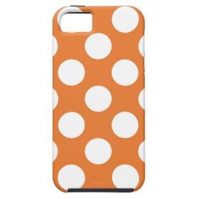 Orange and White Polka Dots iPhone 5 Case