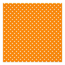 Orange and White Polka Dots invitations