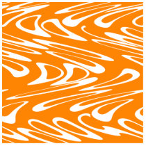 Orange and White Retro Pattern. Photo Cutout