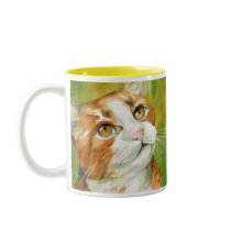 Orange and White Short Haired Cat Mug