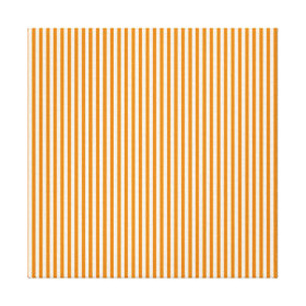 Orange and White Striped Pattern Stretched Canvas Print